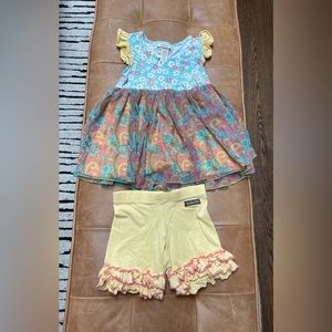 MATILDA JANE - 18 months - skirt top & ruffle shorts!